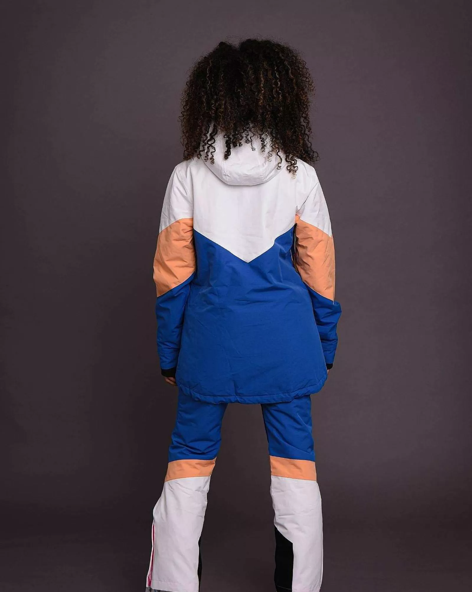 OOSC 1080 Jackets & Pants<1080 Women'S Ski & Snowboard Jacket - Pastel Peach, White & Blue