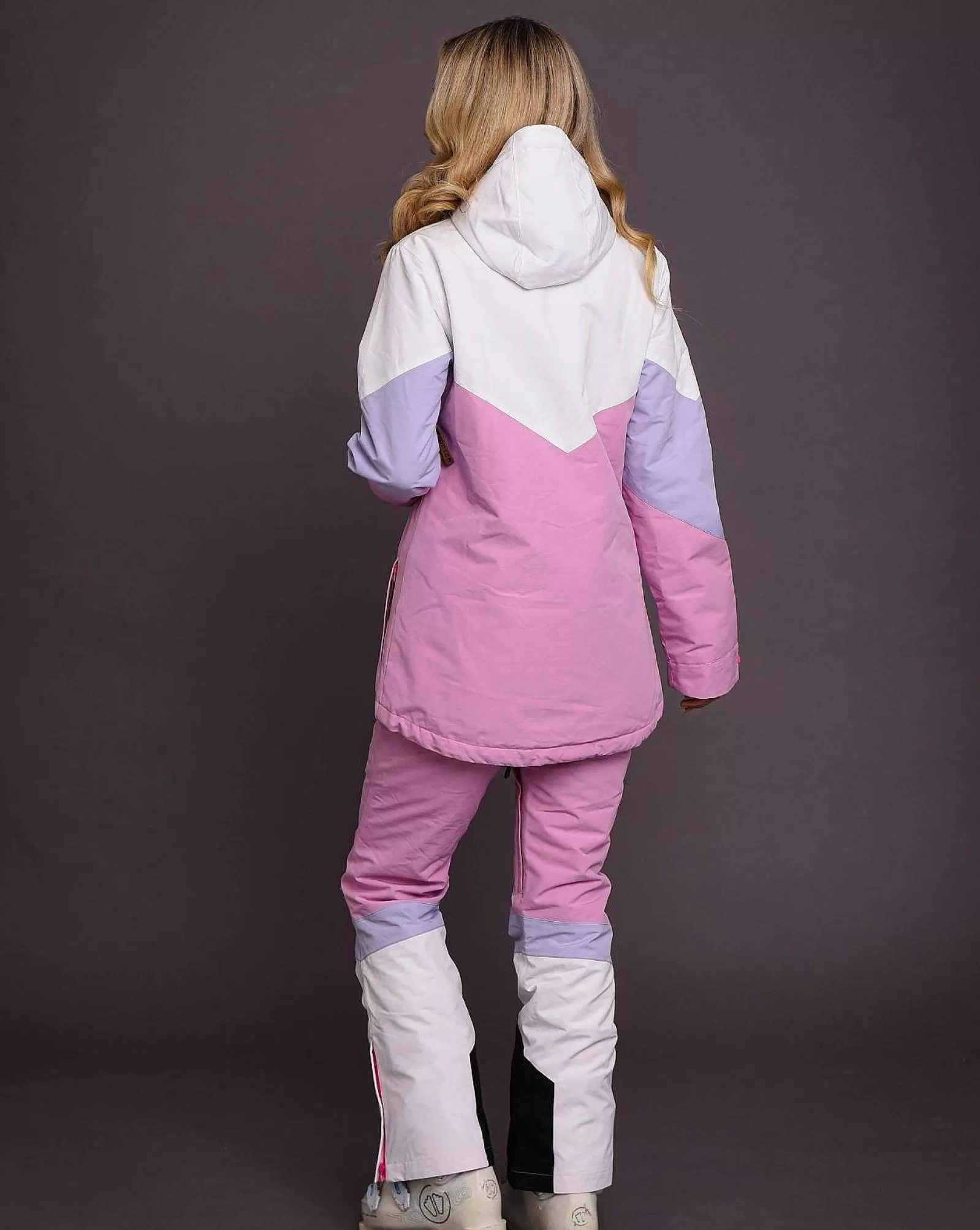 OOSC 1080 Jackets & Pants<1080 Women'S Ski & Snowboard Jacket - Pastel Pink, White & Pastel Purple