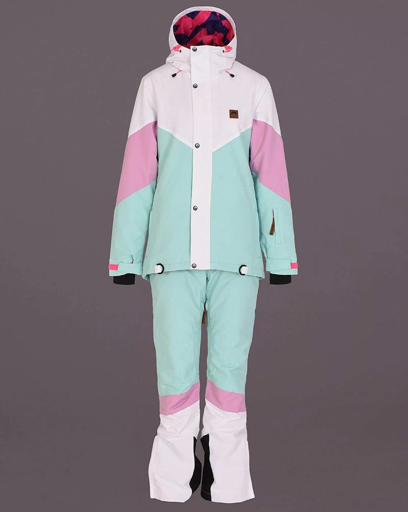 OOSC 1080 Jackets & Pants<1080 Women'S Ski & Snowboard Pant - Pastel Pink, White & Pastel Mint