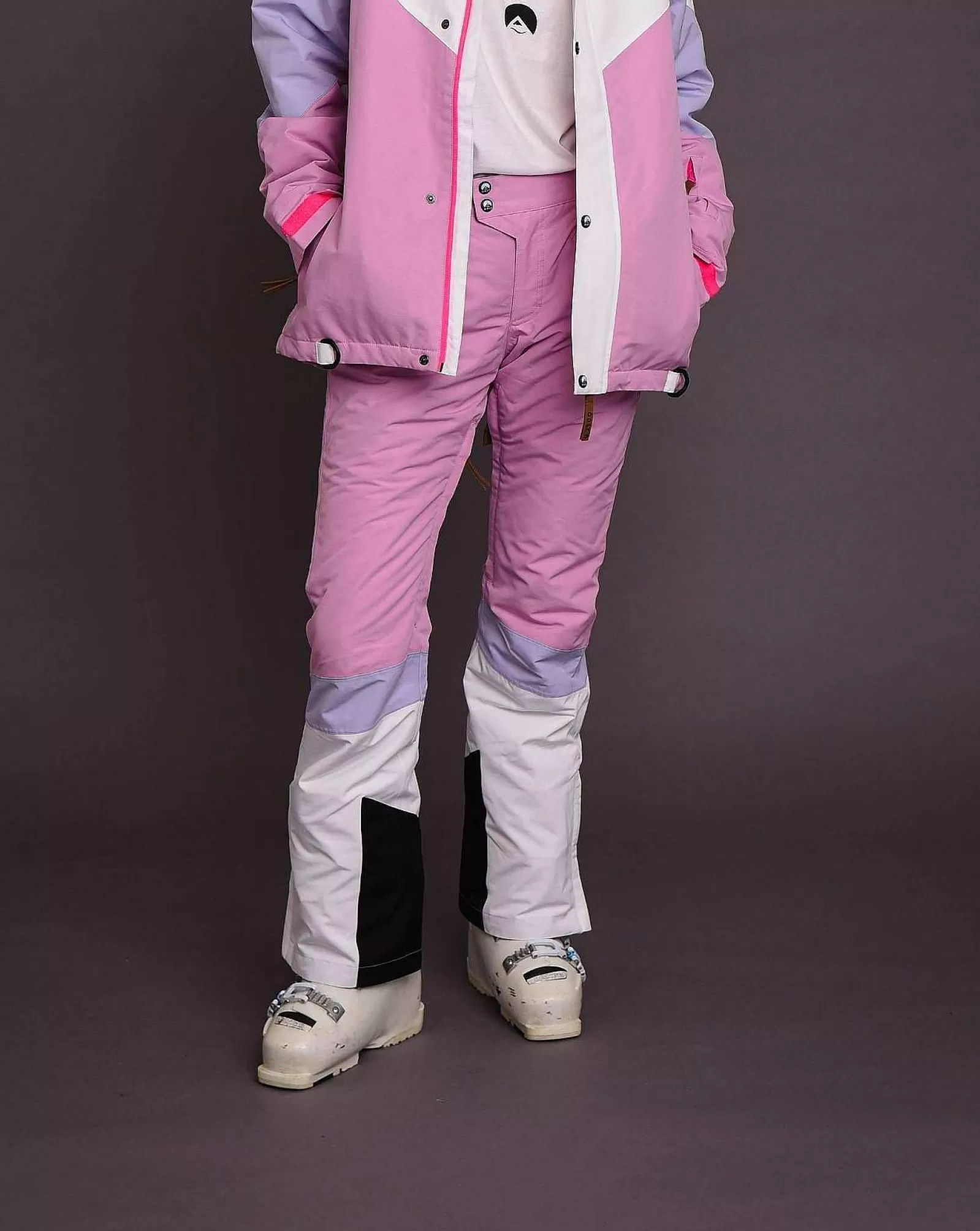 OOSC 1080 Jackets & Pants<1080 Women'S Ski & Snowboard Pant - Pastel Pink, White & Pastel Purple