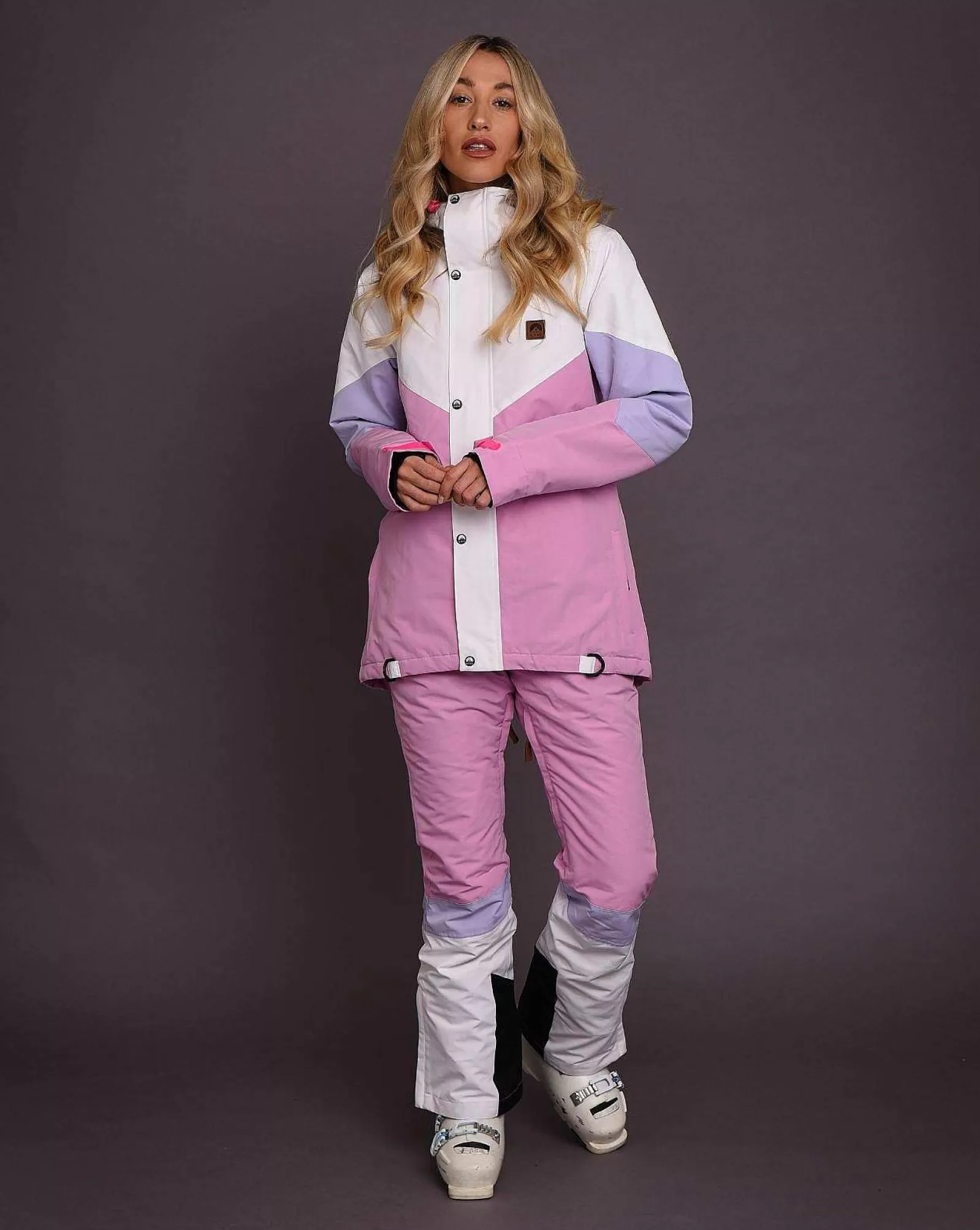 OOSC 1080 Jackets & Pants<1080 Women'S Ski & Snowboard Pant - Pastel Pink, White & Pastel Purple