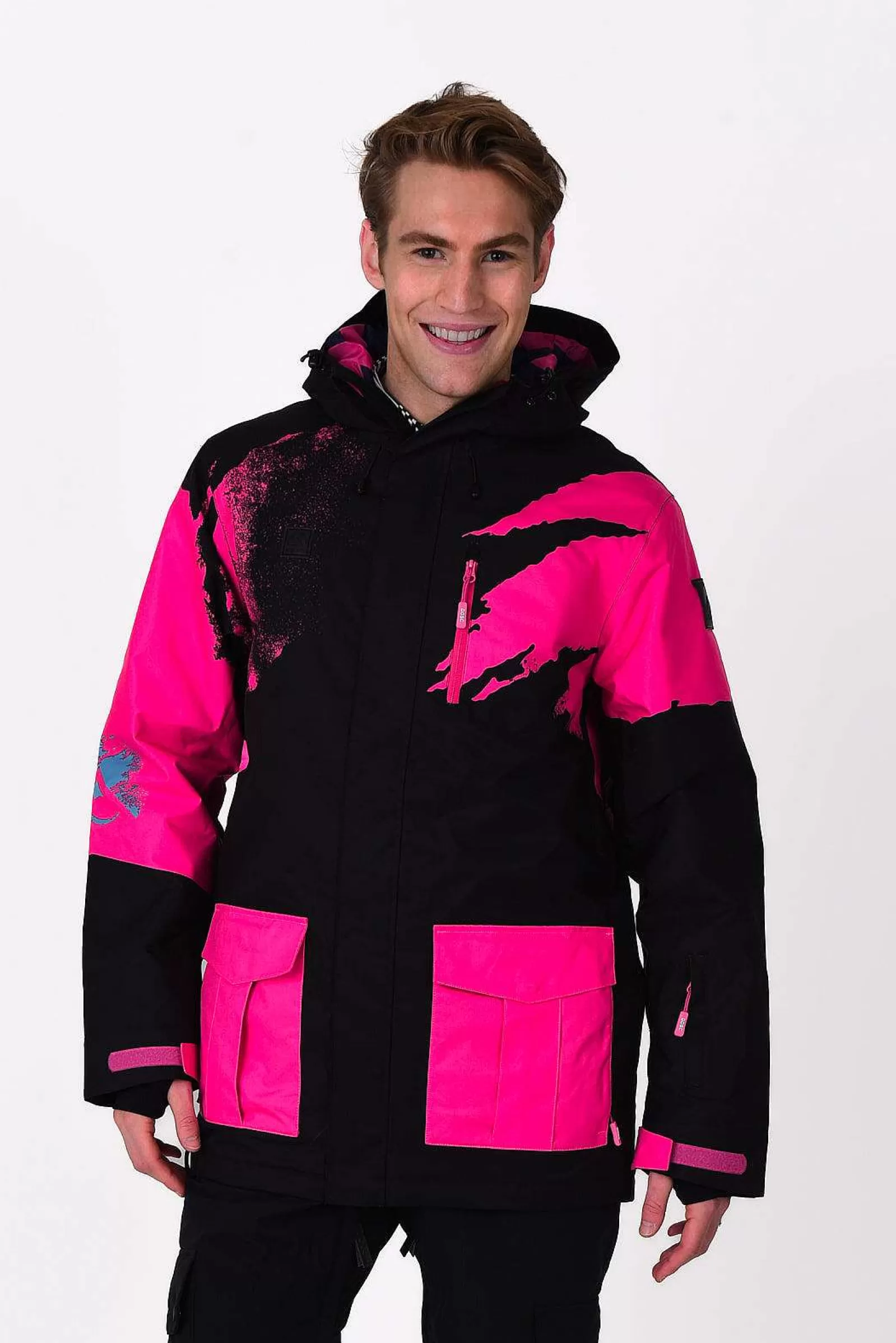 OOSC Snow Jackets<Afterparty Jacket Black & Pink Men'S