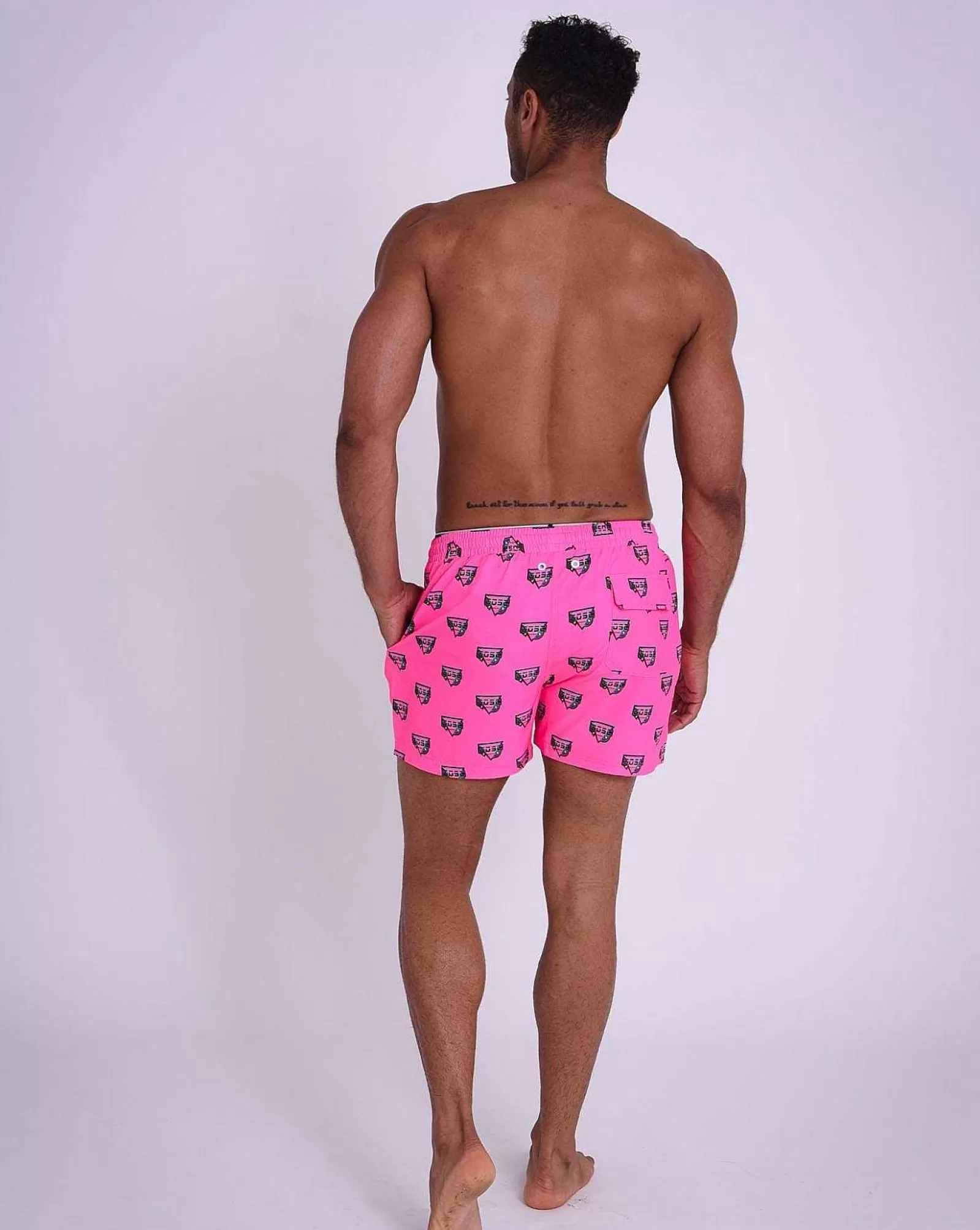 OOSC Swim Shorts<Baewatch Neon Pink Men'S Swim Shorts