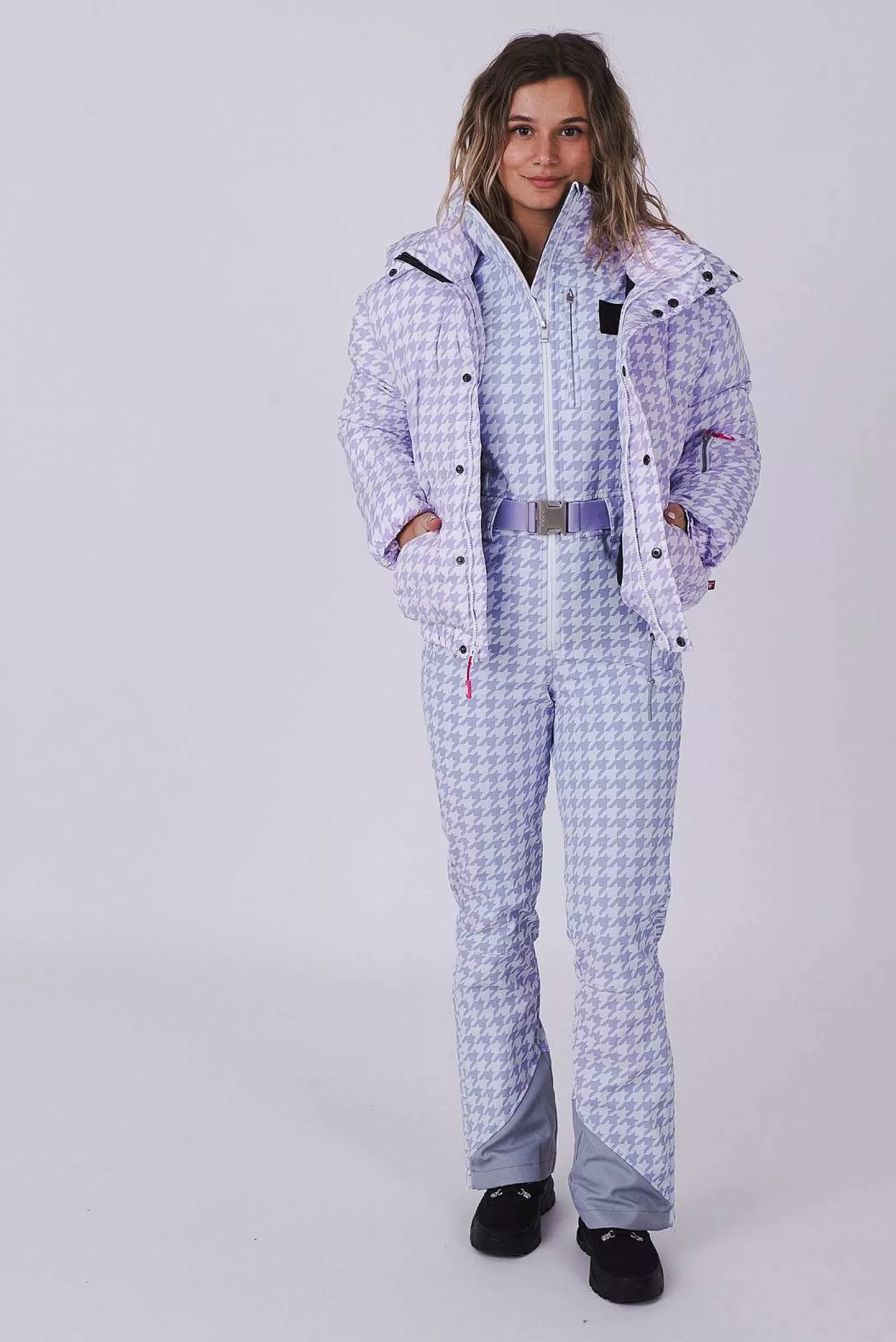 OOSC Ski Suits<Chic Ski Suit - Purple Houndstooth