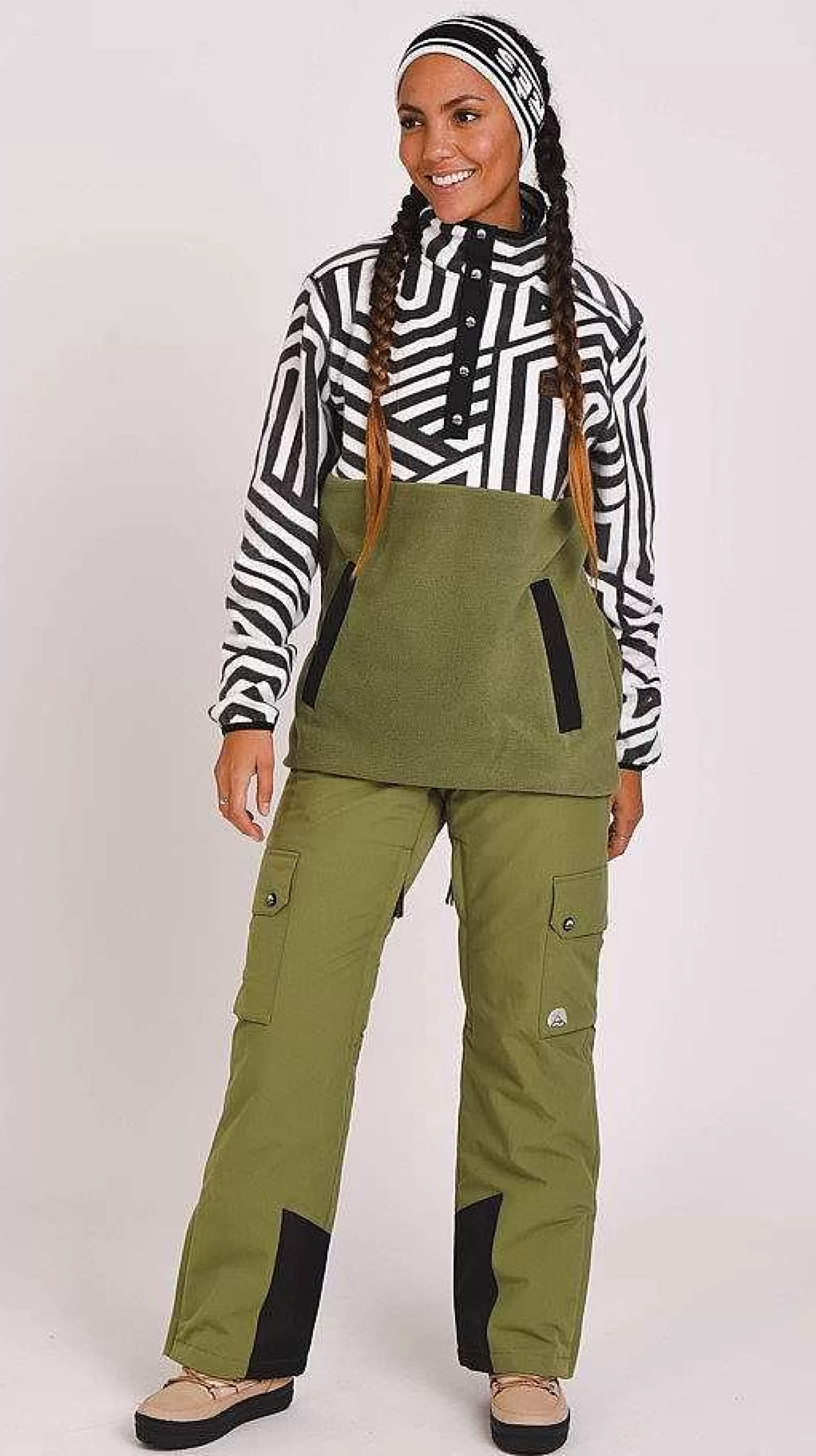 OOSC Fleece<Fall Line Fleece Khaki - Women'S
