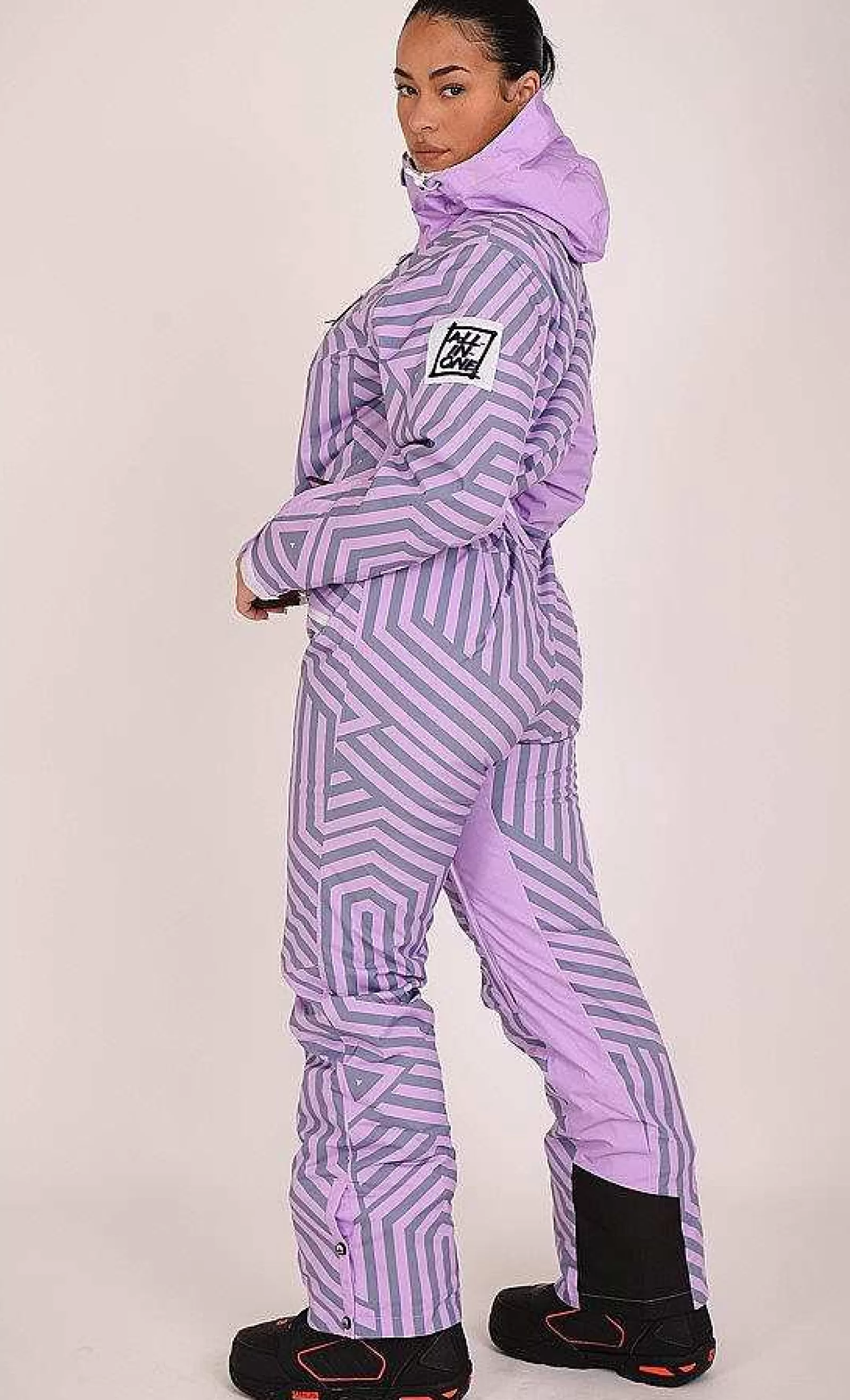 OOSC Curved Ski Suits<Fall Line Purple & Grey Curved Female Ski Suit