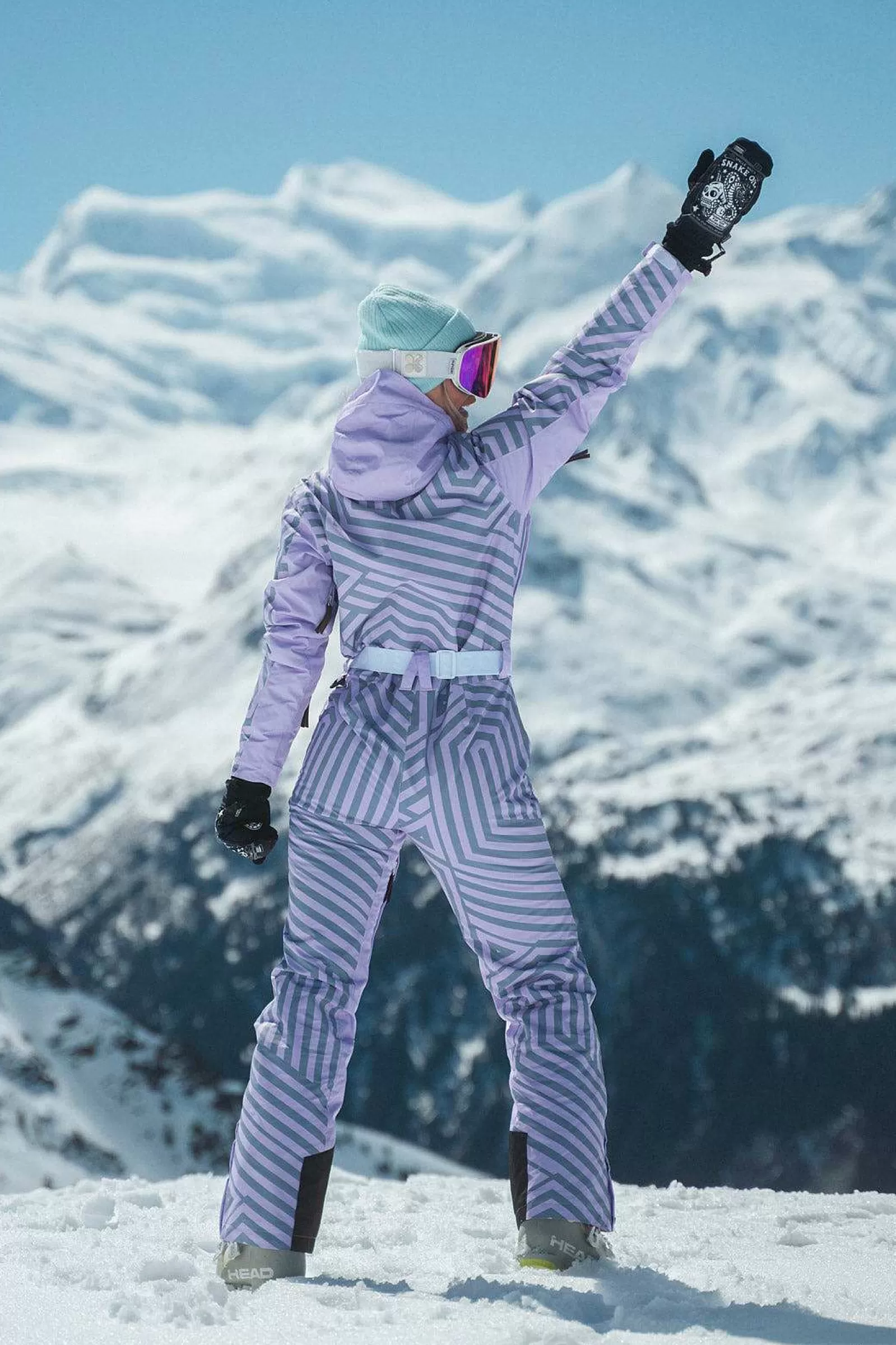 OOSC Ski Suits<Fall Line Purple & Grey Female Ski Suit