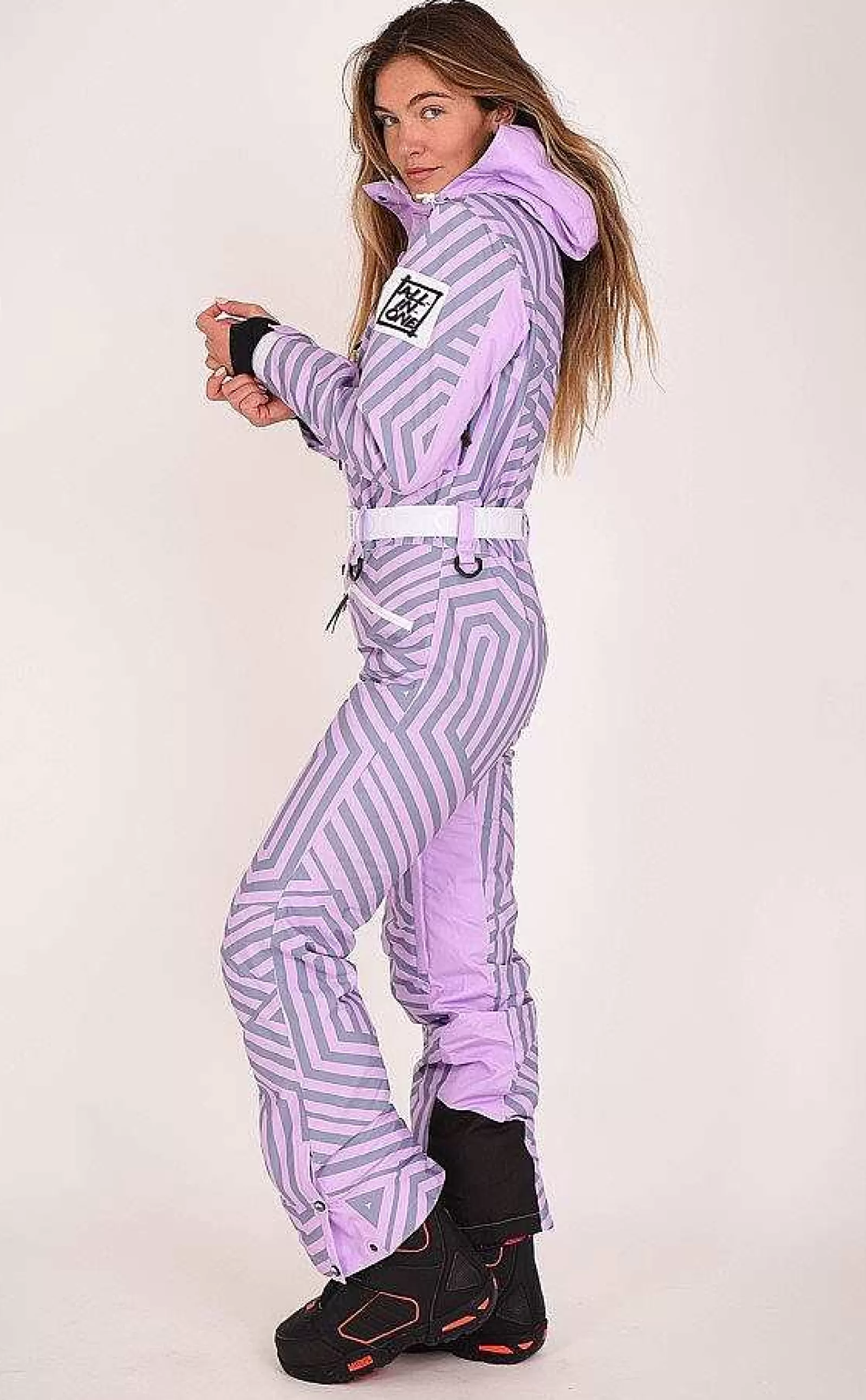 OOSC Ski Suits<Fall Line Purple & Grey Female Ski Suit