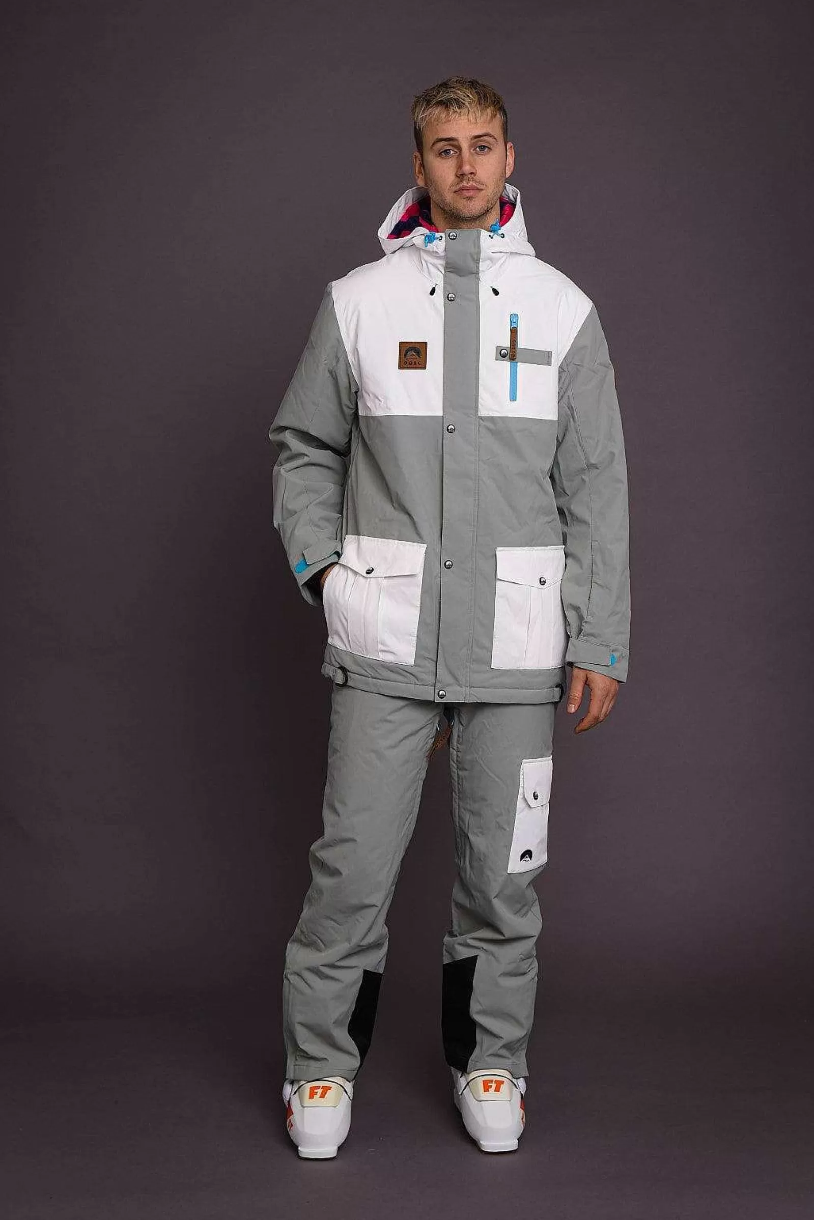 OOSC Snow Pants / Bibs<Fresh Pow Men'S Ski & Snowboard Pant - Grey & White