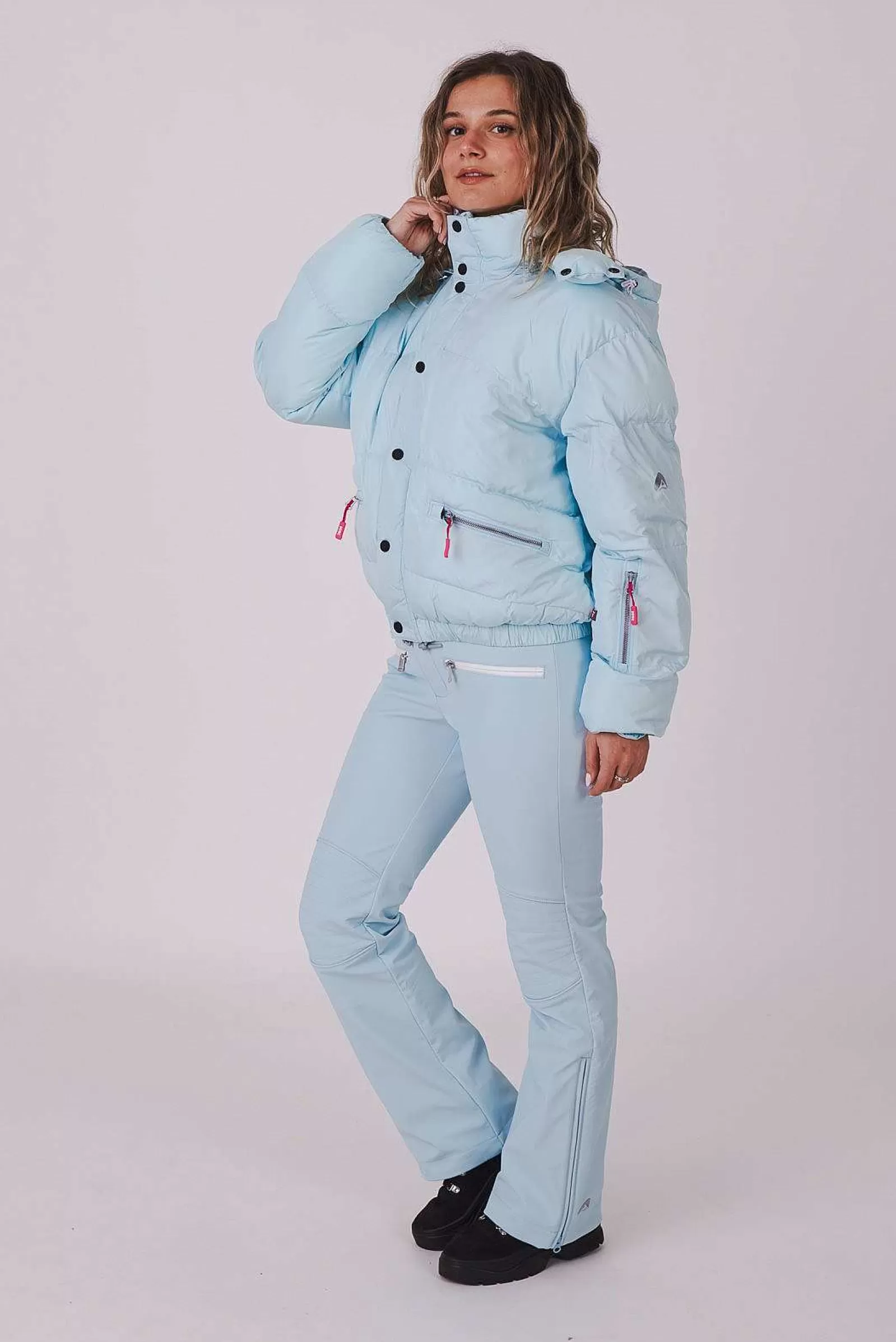 OOSC Snow Jackets<Ice Blue Chic Puffer Jacket