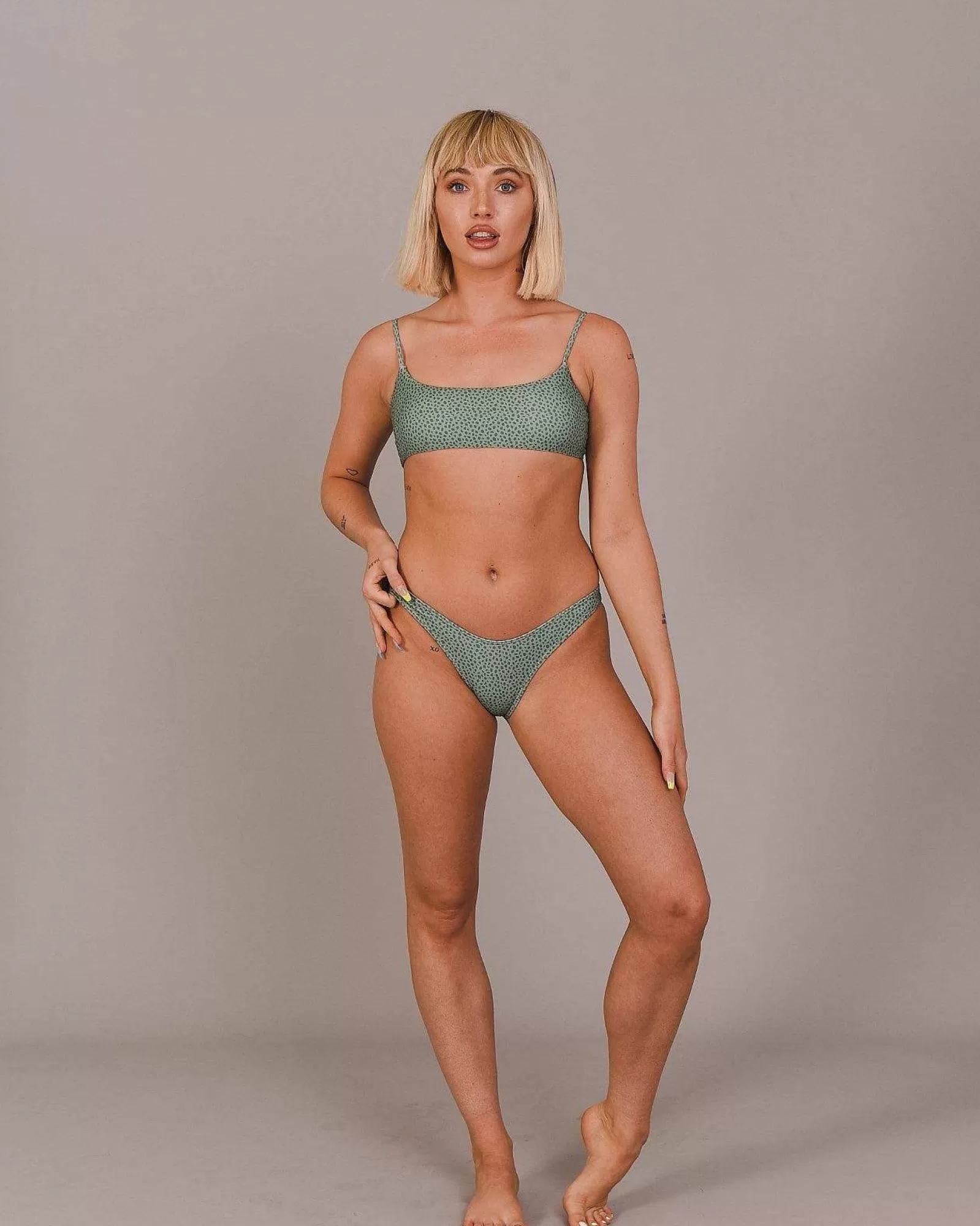 OOSC Bikinis<Sahara Sage Brazilian Bikini Bottoms