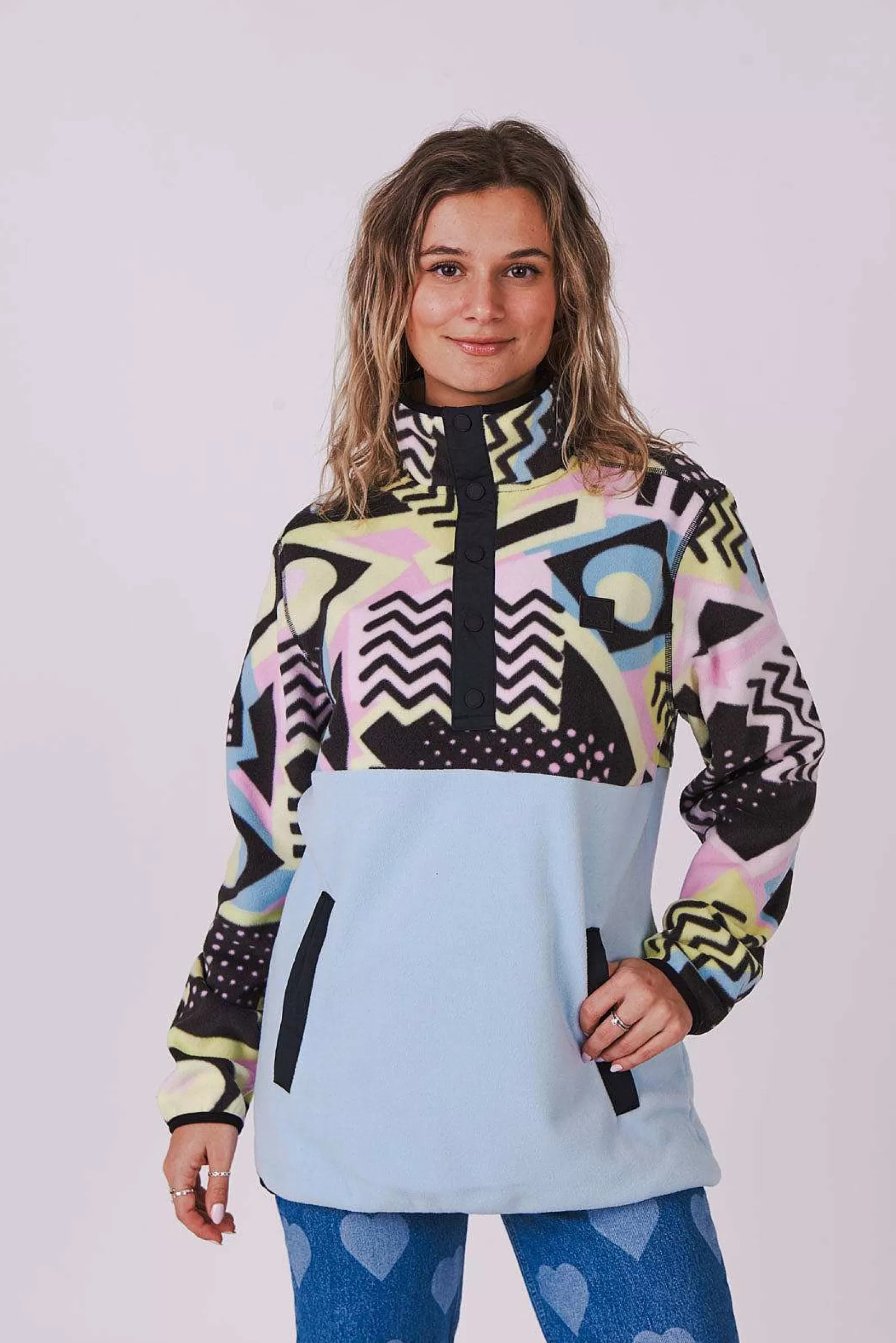OOSC Fleece<Saved By The Bell Fleece Baby Blue - Women'S