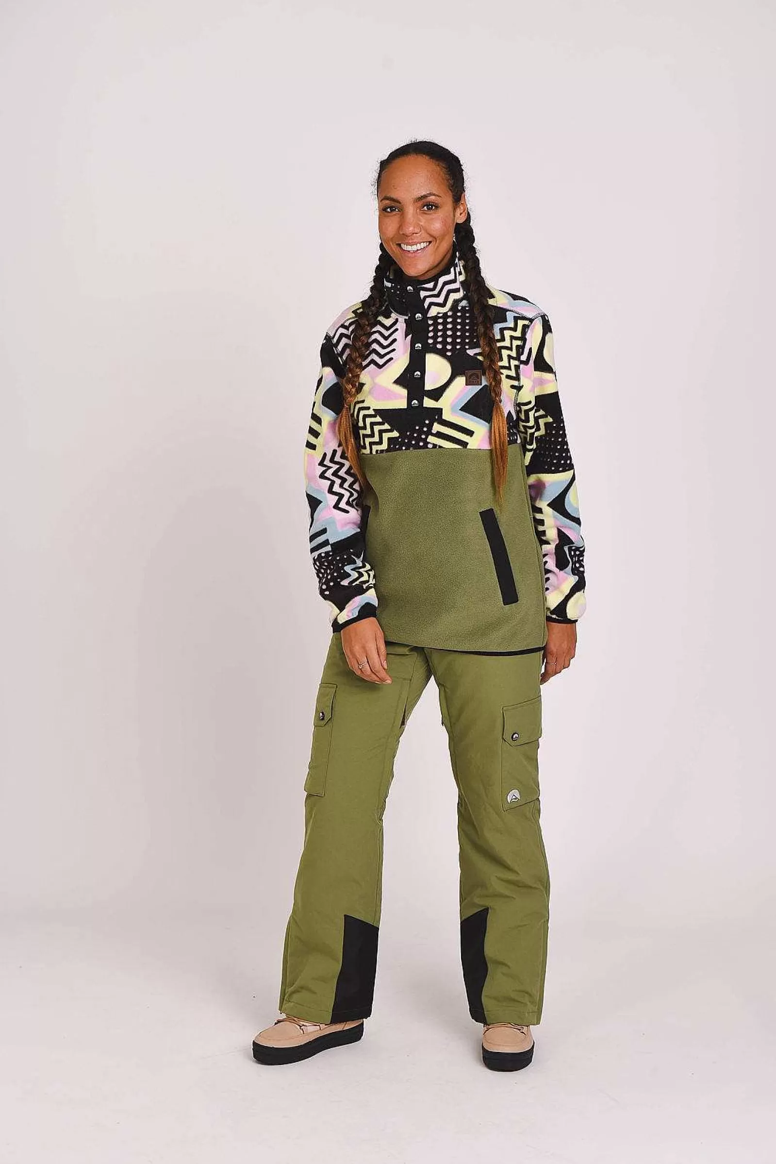 OOSC Fleece<Saved By The Bell Fleece Khaki - Women'S