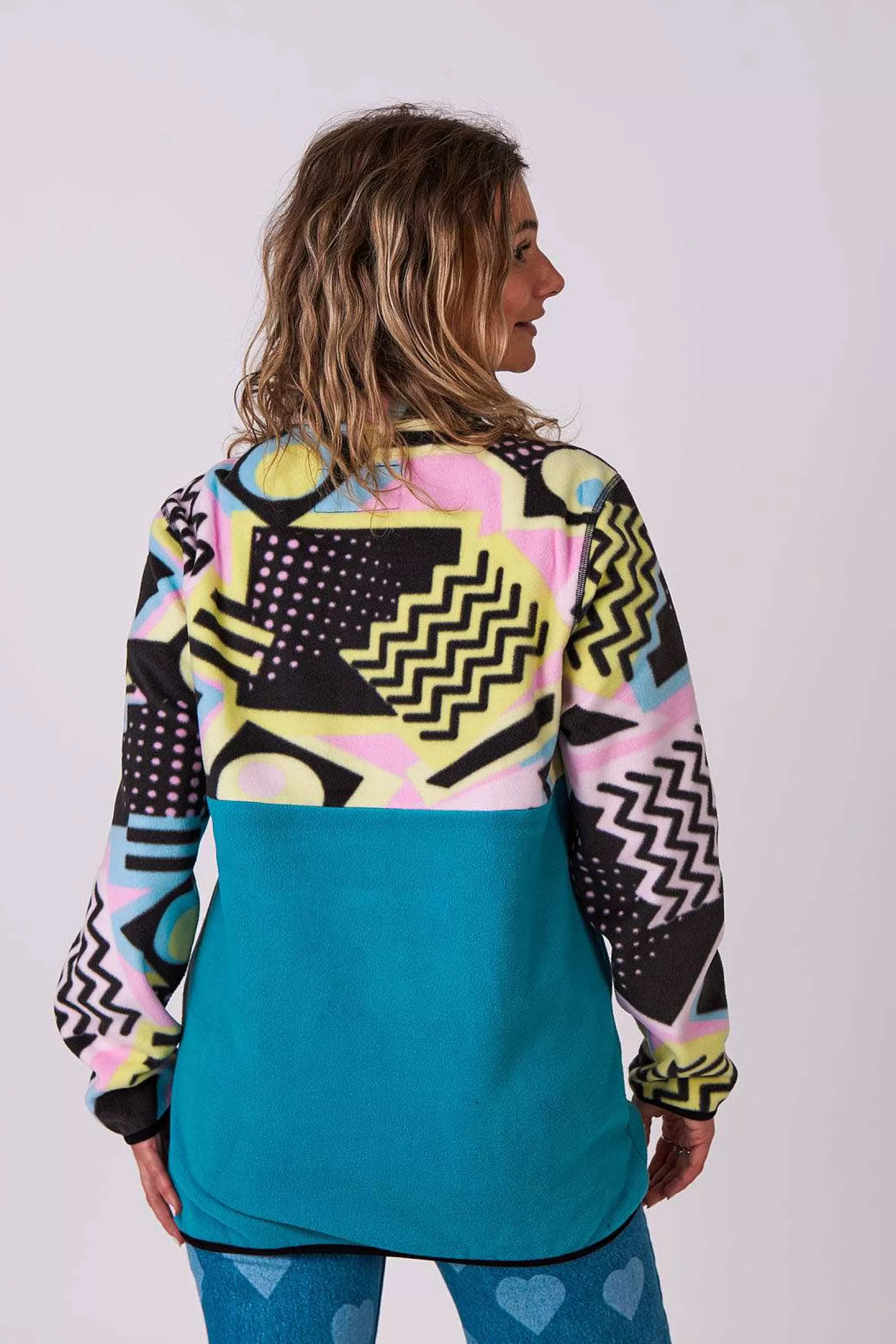 OOSC Fleece<Saved By The Bell Fleece Teal - Women'S