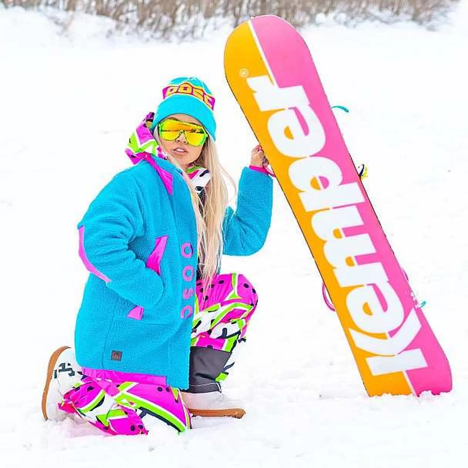 OOSC Fleece<Sherpa Fleece Jacket Blue / Pink - Women'S