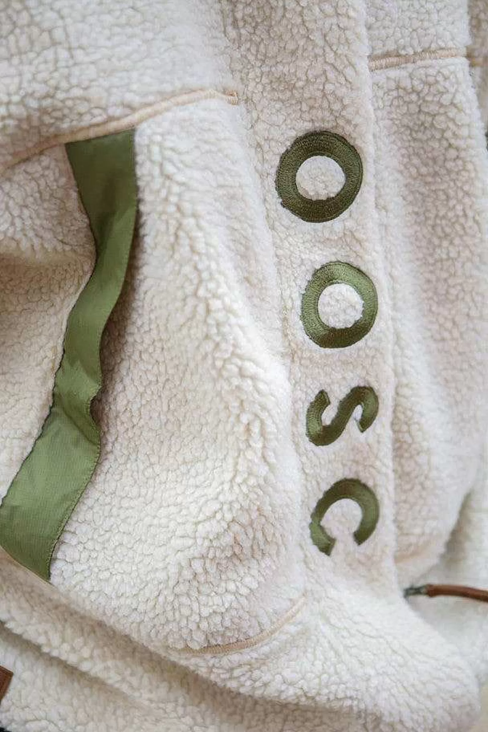 OOSC Fleeces<Sherpa Fleece Jacket Cream / Khaki - Men'S