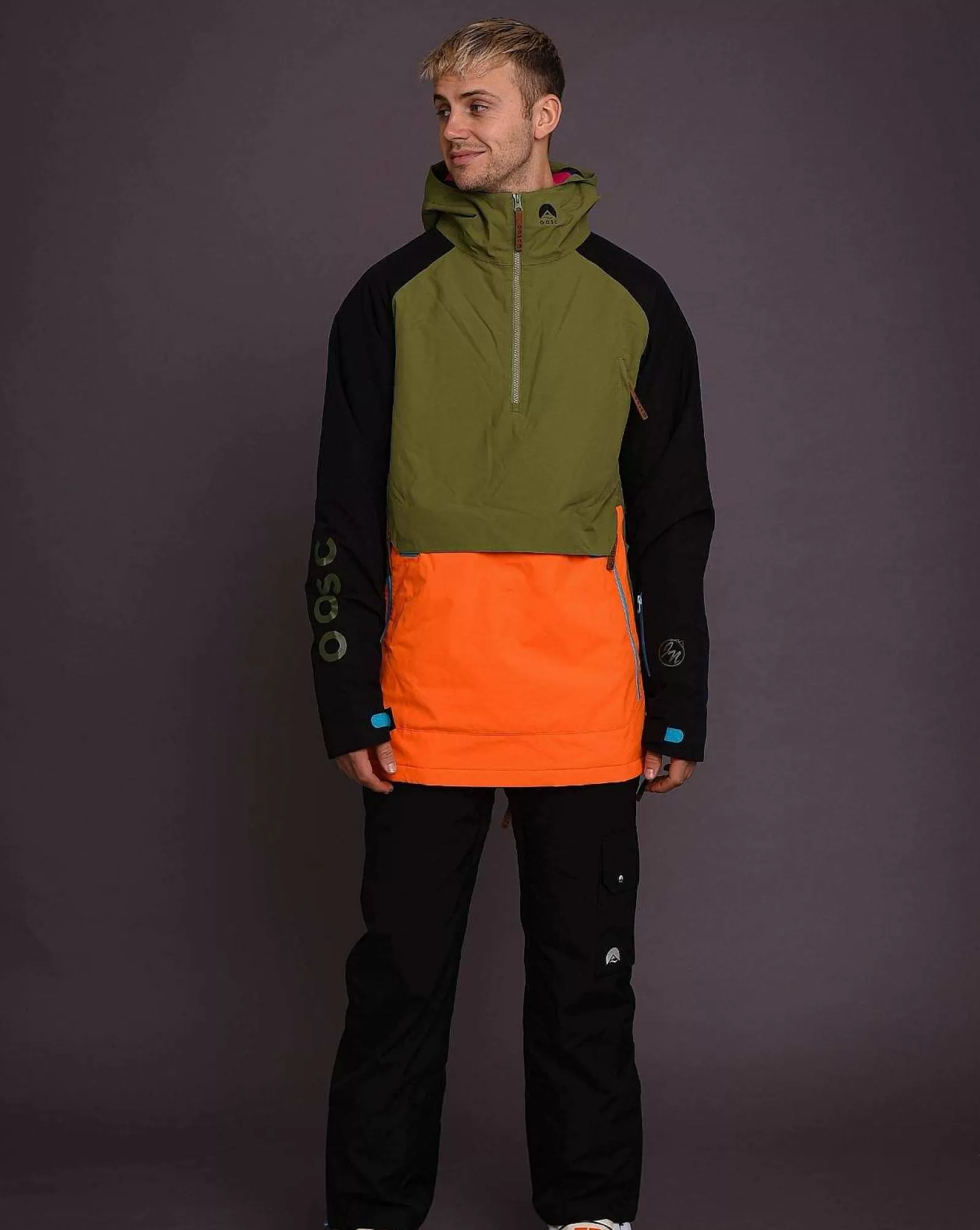 OOSC Snow Jackets<Snow Park Overhead Jacket - Orange & Khaki