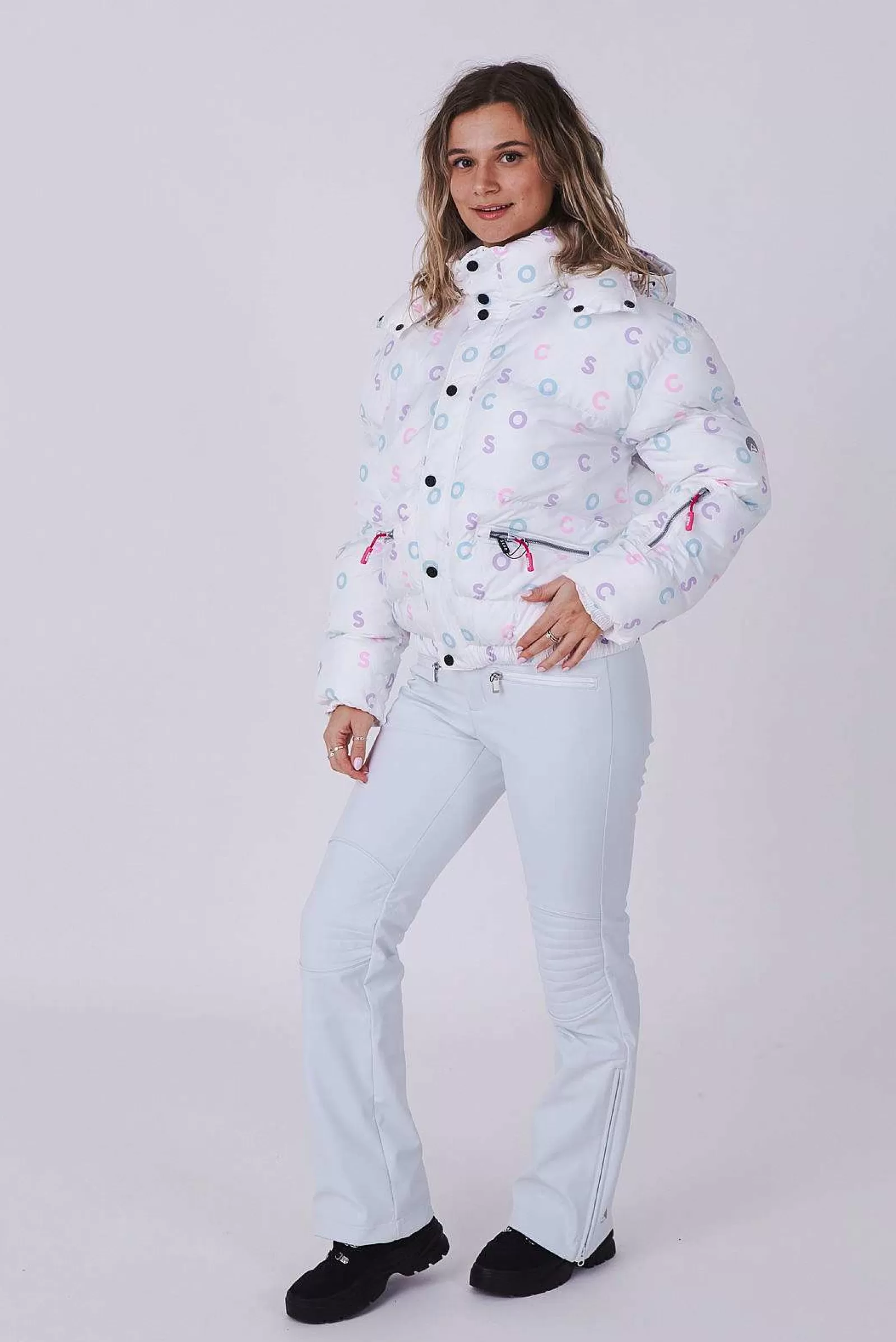 OOSC Snow Jackets<White Print Chic Puffer Jacket