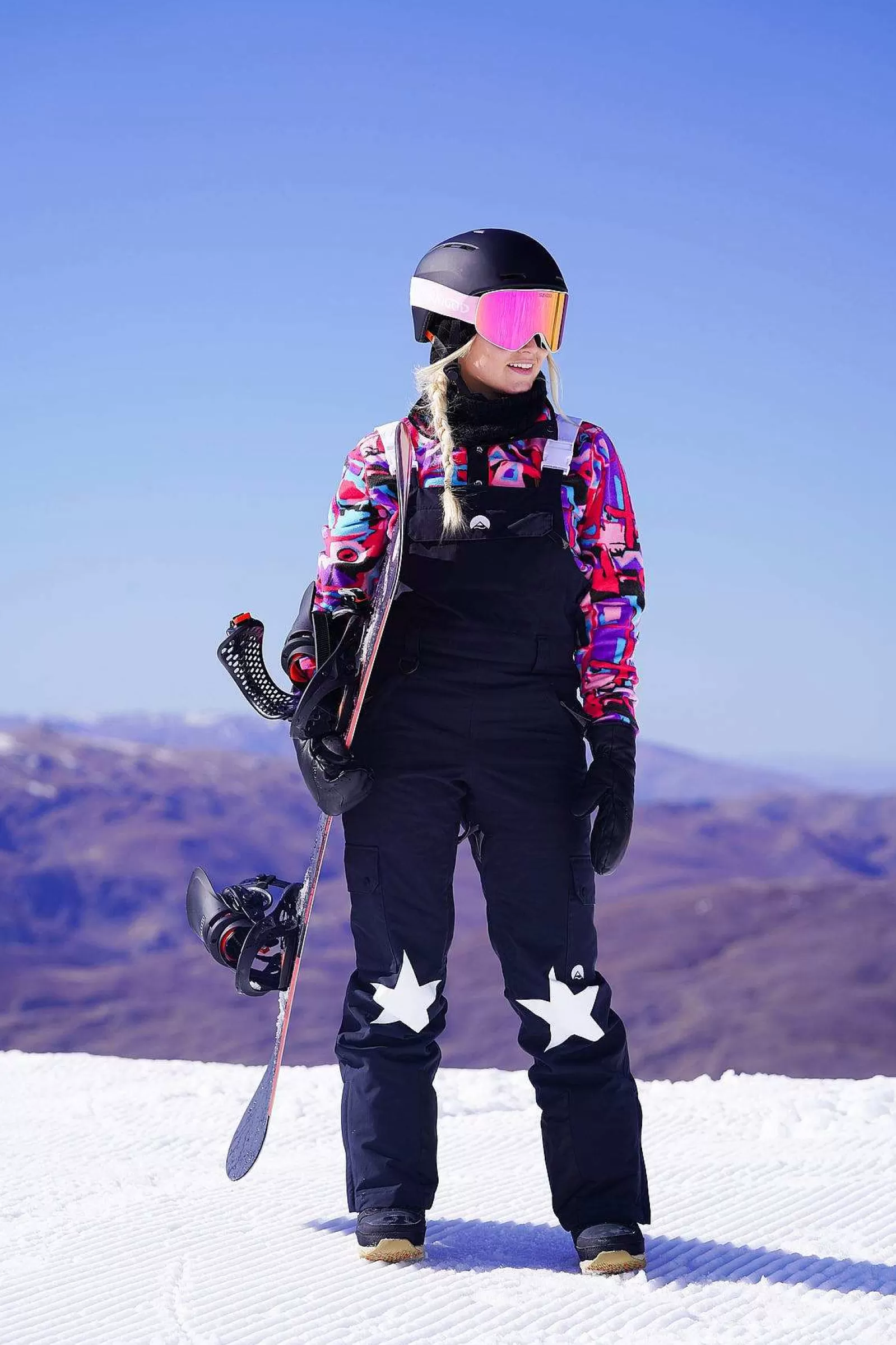 OOSC Yeh Girl Jackets & Bib Pants<Yeh Girl Ski & Snowboard Bib Pant - Katie Ormerod Black Stars Signature Line