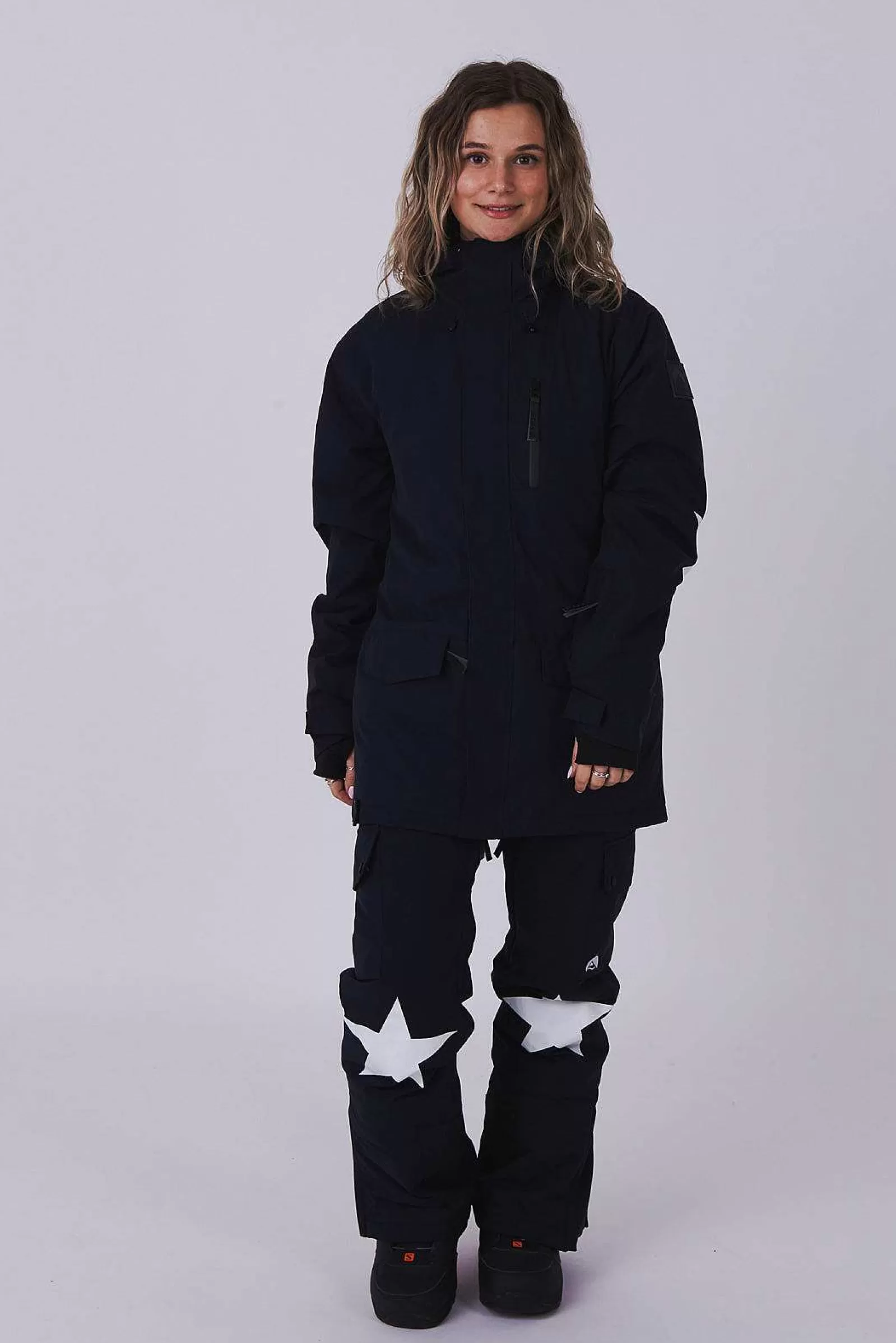 OOSC Yeh Girl Jackets & Bib Pants<Yeh Girl Ski & Snowboard Jacket - Katie Ormerod Black Stars Signature Line